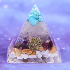 Orgone Pyramid Opal Crystal Energy Generator Orgonite Pyramids For Emf Protection Healing Crystal Meditation Decor | Vimost Shop.