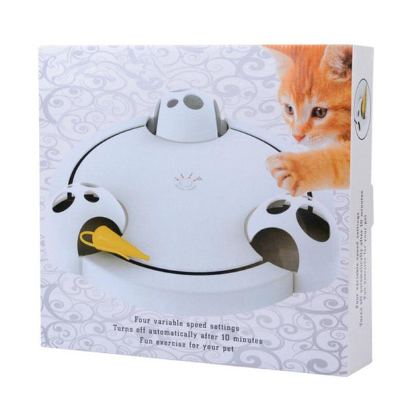 Electric Cat Toy Smart Pet Cat Toys Interactive Pounce Hide Mouse Hunting Scratch Board Funny Amusement Plate | Vimost Shop.