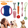 7 Pcs Interactive Dog Toy Kit Cotton Rope Ball Chew Flying Disc Toys for Large Medium Small Dogs Teeth Cleaning Pet Products | Vimost Shop.