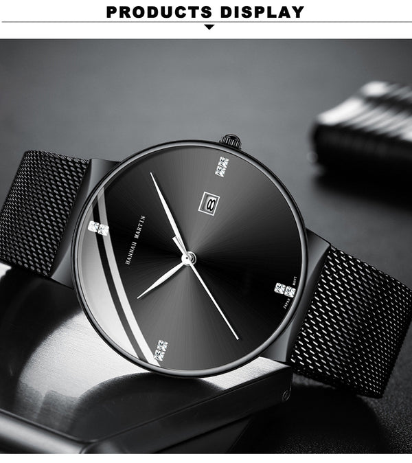 Men Watches Fashion Quartz Watch Casual Steel Mesh Steel Waterproof Top Brand Luxury  Sport Watch