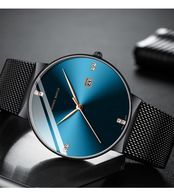 Men Watches Fashion Quartz Watch Casual Steel Mesh Steel Waterproof Top Brand Luxury  Sport Watch