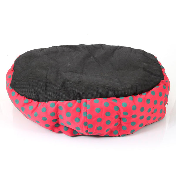 Pet Bed Mat House Bag Nice-looking Dot Pattern Octagonal Flannelette & Cotton Rose Red U.S. Stock | Vimost Shop.