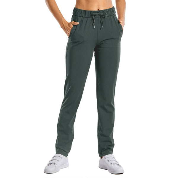Women's Stretch Lounge Sweatpants Drawstring Travel Athletic Training Track Pants with Pockets-31 inches