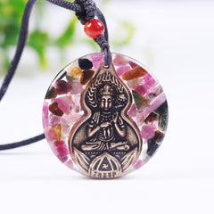 Orgone Pendant Buddha Energy Generator Tourmaline Necklace For Emf Protection Meditation Healing Chakra Crystal Wedding Gift | Vimost Shop.