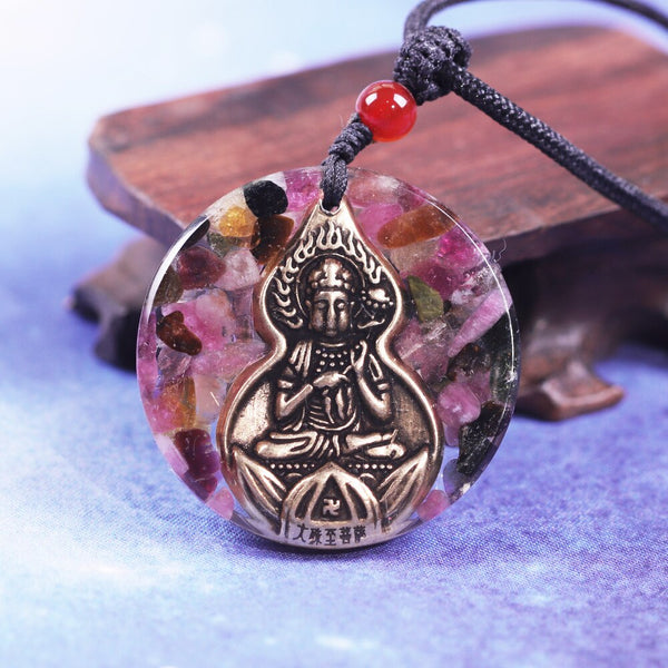 Orgone Pendant Buddha Energy Generator Tourmaline Necklace For Emf Protection Meditation Healing Chakra Crystal Wedding Gift | Vimost Shop.