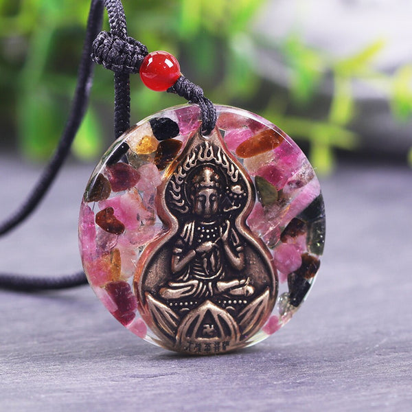 Orgone Pendant Buddha Energy Generator Tourmaline Necklace For Emf Protection Meditation Healing Chakra Crystal Wedding Gift | Vimost Shop.
