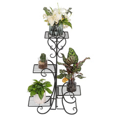 Garden flower stand Flower Pot Rack4 Potted Square Flower Metal Shelves Plant Pot Stand Decoration for Indoor Outdoor Garden | Vimost Shop.