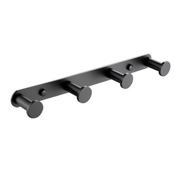 Towel Holder Hook Matte Black 304 Stainless Steel Bathrobe Coat Rack 1 Row 3/4 Hooks Silver Wall Mounted Bathroom Accessories | Vimost Shop.