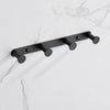 Towel Holder Hook Matte Black 304 Stainless Steel Bathrobe Coat Rack 1 Row 3/4 Hooks Silver Wall Mounted Bathroom Accessories | Vimost Shop.