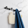 Towel Holder Hook Matte Black 304 Stainless Steel Bathrobe Coat Rack 1 Row 3/4 Hooks Silver Wall Mounted Bathroom Accessories | Vimost Shop.