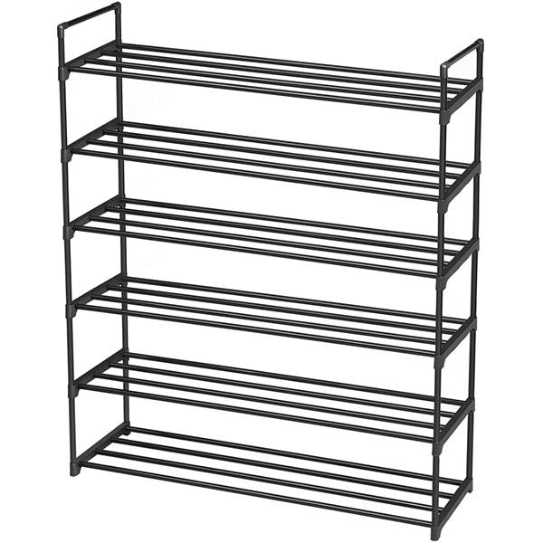 6 Tiers Shoe Rack Shelf Shoe Tower Shelf Storage Organizer For Bedroom, Entryway, Hallway, and Closet Black Color Easy Assembled | Vimost Shop.