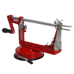 3-in-1 Hand-Cranking Apple Peeler Slicer Adjustable Blades Stainless Steel Red 26x13x10CM[US-Stock] | Vimost Shop.