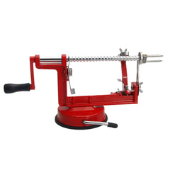 3-in-1 Hand-Cranking Apple Peeler Slicer Adjustable Blades Stainless Steel Red 26x13x10CM[US-Stock] | Vimost Shop.