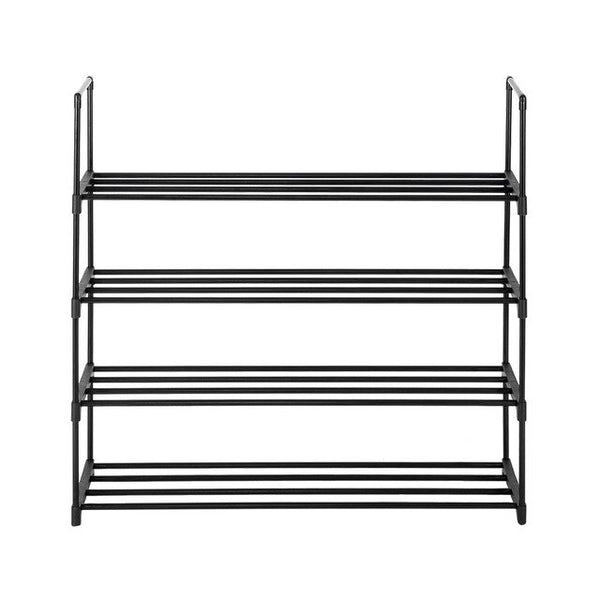 Shoe Rack Tower Shelf 4 Tiers Storage Organizer For Bedroom Entryway Hallway and Closet Black Color[US-Stock] | Vimost Shop.