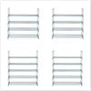 4/5 Tiers Shoe Rack Four Pipe Type Stackable Shoe Tower Shelf Storage Organizer For Bedroom Entryway Hallway and Closet Gray | Vimost Shop.