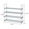 4/5 Tiers Shoe Rack Four Pipe Type Stackable Shoe Tower Shelf Storage Organizer For Bedroom Entryway Hallway and Closet Gray | Vimost Shop.