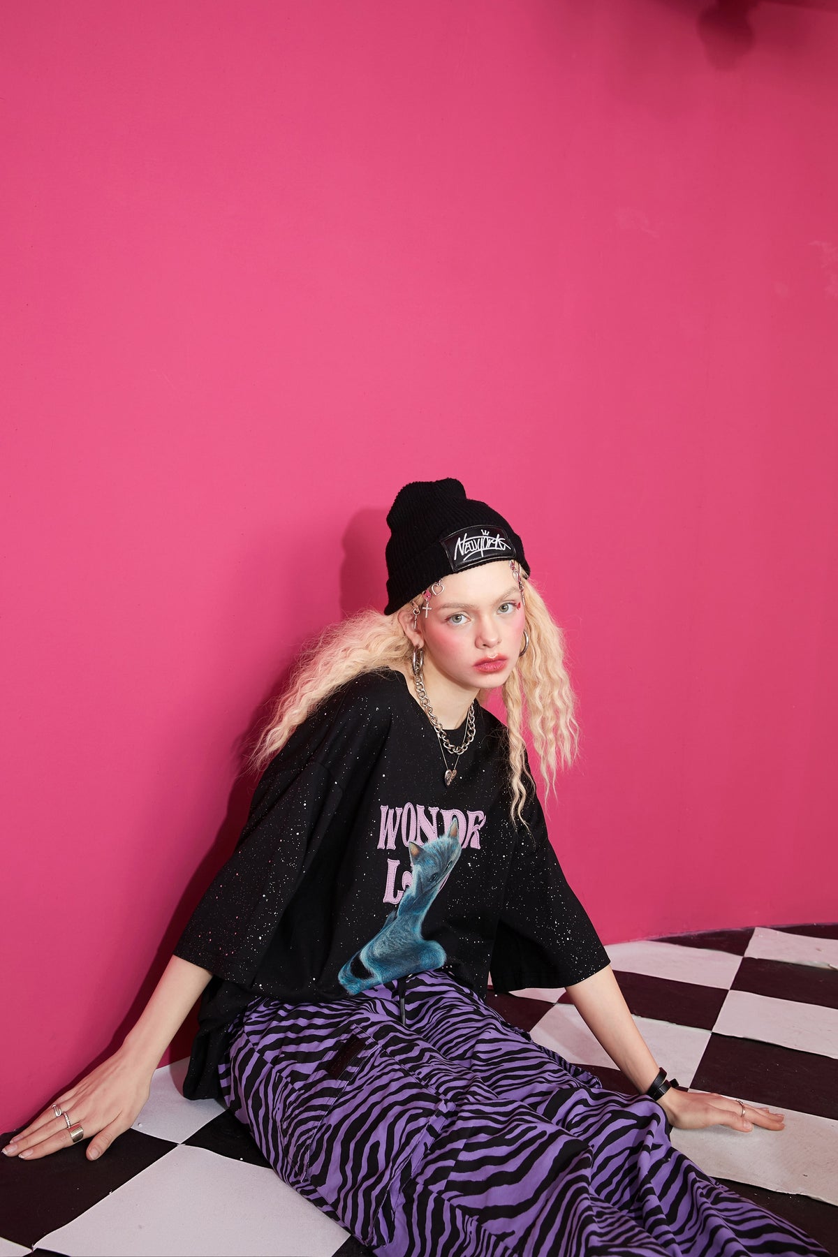 Harajuku Cat Print Casual T-Shirts Women,Spring ELF Vintage Short Sleeve Female Basic Daily Graphic Tops