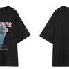 Harajuku Cat Print Casual T-Shirts Women,Spring ELF Vintage Short Sleeve Female Basic Daily Graphic Tops