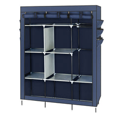 69" High-leg Non-woven Fabric Assembled Cloth Wardrobe Dark Blue | Vimost Shop.