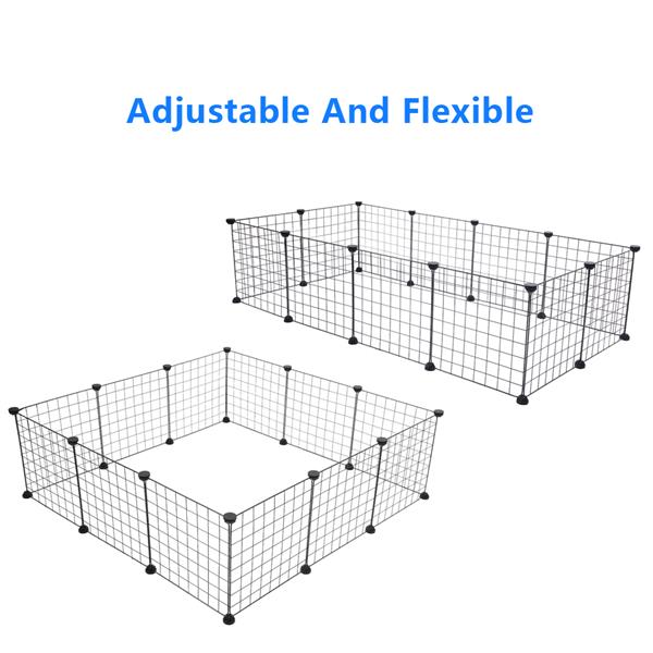 Small Animal Cage Indoor Portable Metal Wire Yard Fence for Small Animals,Rabbits,Kennel Crate Fence Tent Pet Playpen | Vimost Shop.