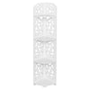 Storage Shelf Daqing Carving Style Waterproof 120-Degree Angle 4 Layers Bathroom Cabinet Rack White[US-W] | Vimost Shop.