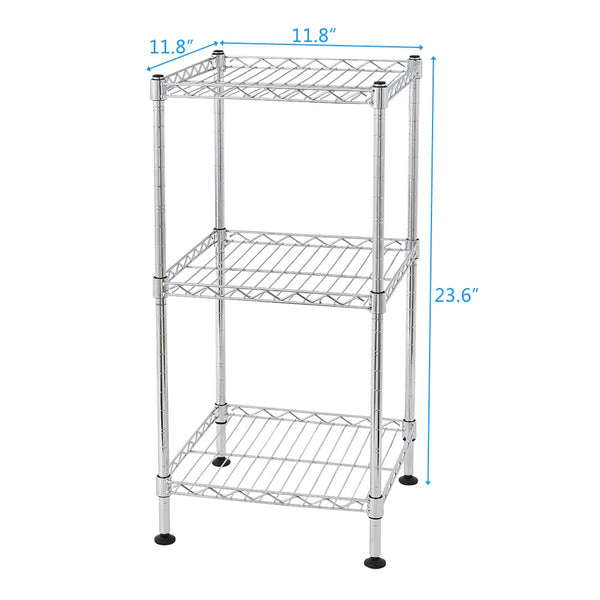 Storage Shelf 3-Tier Steel Wire Shelving Tower Mini Rack Plating[US-Stock] | Vimost Shop.