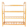 Shoe Rack Shelf Stand Concise 12-Batten 4 Tiers Bamboo Wood Color[US-W] | Vimost Shop.