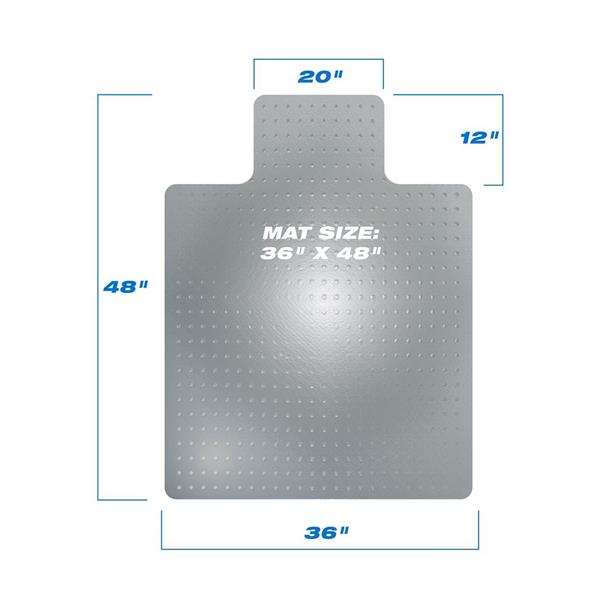Protect Floor Mat PVC Floor/Chair Protection Mat Matte Home-use Protective Mat Chair Pad with Nail for Floor Chair 90x120x0.25cm | Vimost Shop.