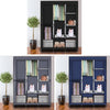 71" Portable Closet Wardrobe Clothes Rack Storage Organizer with Shelf Gray & Navy Blue | Vimost Shop.