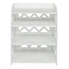 Storage Shelf Wood Plastic Board 4-Layer Locker Bedside Cabinet Tea Coffee Table White[US-W] | Vimost Shop.