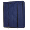 5-Layer 12-Compartment Non-woven Fabric Wardrobe Portable Closet Gray/Navy (133x46x170cm) | Vimost Shop.