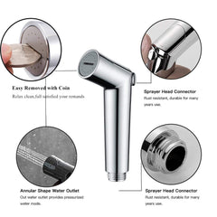 Handheld Bidet Toilet Sprayer with Stainless Steel Leakproof Hygiene Hose Wall Mount for Cloth Diaper Feminine Wash Pet Shower | Vimost Shop.