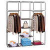 [US-W]69" Portable Clothes Closet Non-Woven Fabric Wardrobe Sturdy Durable Water-proof Double Rod Storage Organizer 4 Colors | Vimost Shop.
