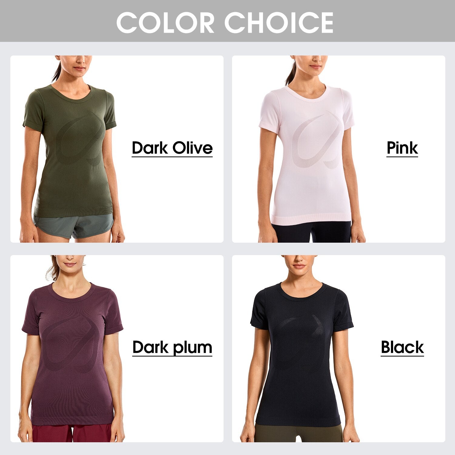 Women's Seamless Active Tops Short Sleeve Workout Running Sports Leisure T-Shirt