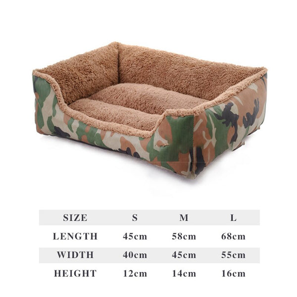 Pet Dog Bed Military Style Camouflage Kennel Washable House Warm Mat Soft Pets Sleeping Cushion For Small Medium Large Dogs Cats | Vimost Shop.