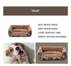 Pet Dog Bed Military Style Camouflage Kennel Washable House Warm Mat Soft Pets Sleeping Cushion For Small Medium Large Dogs Cats | Vimost Shop.