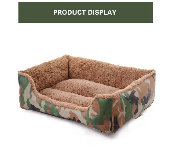 Pet Dog Bed Military Style Camouflage Kennel Washable House Warm Mat Soft Pets Sleeping Cushion For Small Medium Large Dogs Cats | Vimost Shop.