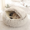 Hot Plush Round Cat Bed Cat Warm House Soft Long Plush Pet Dog Bed For Small Dogs Cat Nest 2 In 1 Pet Bed Cushion Sleeping Sofa | Vimost Shop.