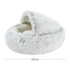 Hot Plush Round Cat Bed Cat Warm House Soft Long Plush Pet Dog Bed For Small Dogs Cat Nest 2 In 1 Pet Bed Cushion Sleeping Sofa | Vimost Shop.