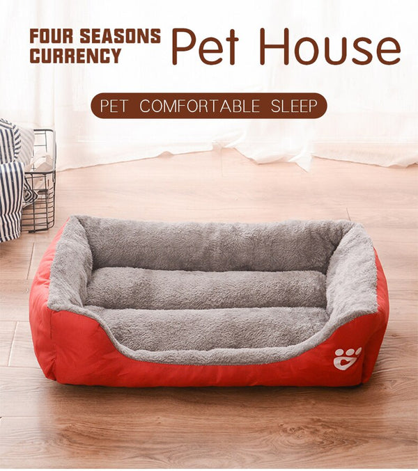 Pet Dog Bed Waterproof Cat House Puppy Kennel Super Soft Fleece Sofa Winter Warm Pet Nest Mat for Dog Cat Pets Sleeping Supplies | Vimost Shop.