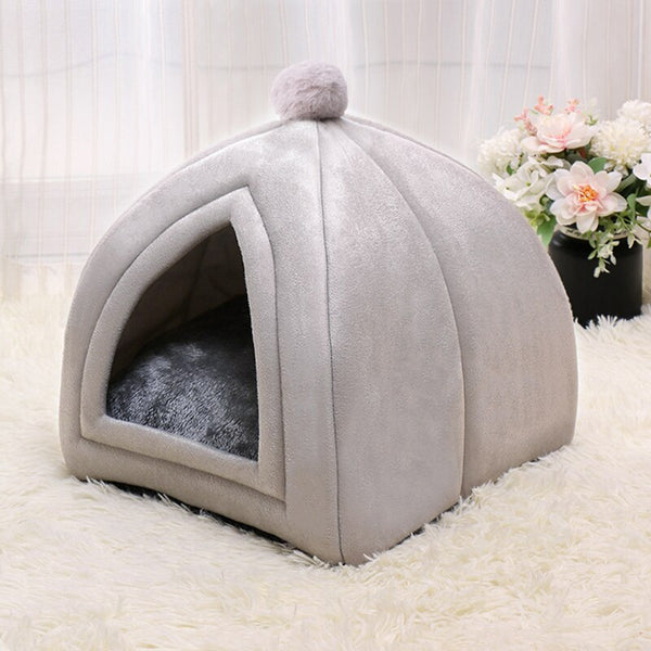 Foldable Pet Dog Cat Tent House Kennel Winter Warm Nest Soft Sleeping Mat Non-slip Bottom Cats Nest Puppy Cave Dogs Sofa House | Vimost Shop.