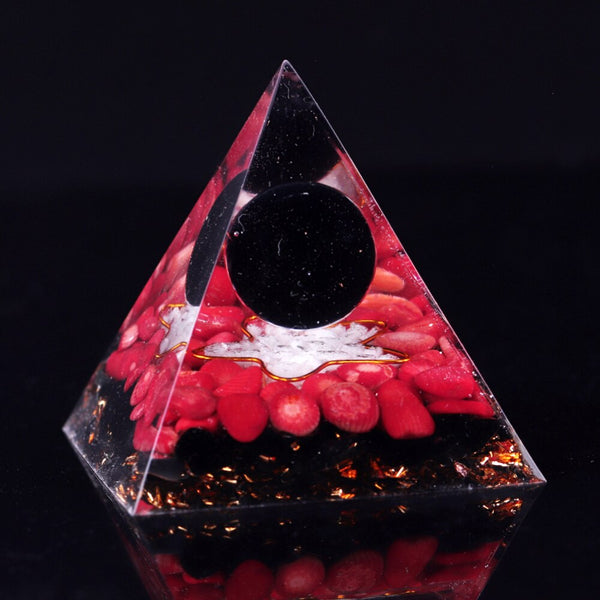 Orgonite Natural Crystal Obsidian Jewelry Decoration Ornaments Pyramid Energy Geometry Orgonite Yoga Meditation Healing | Vimost Shop.