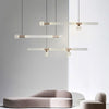 Modern Luxury LED Pendant Lights Snowflake Glass Lamps Designer Decoration Restaurant Bar Stair Lighting AC110-240V