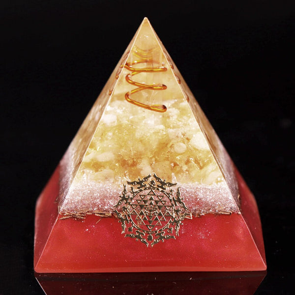 Healing Crystal Orgone Pyramid With Copper Wire  Energy Generator For Emf Protection Mediation Home Office Decor | Vimost Shop.