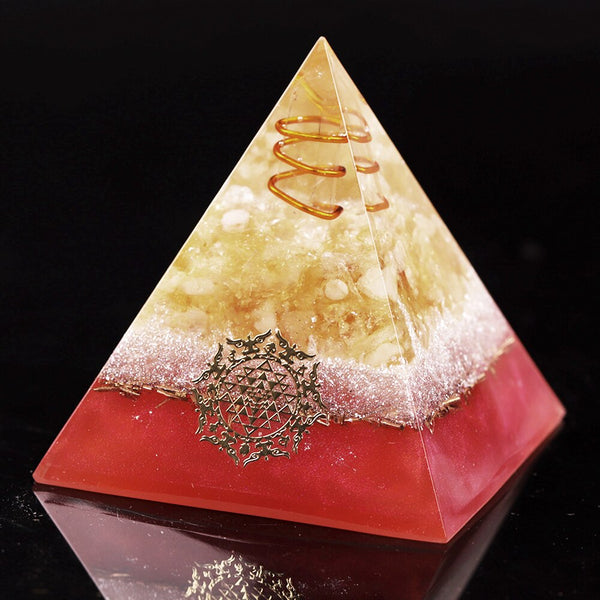 Healing Crystal Orgone Pyramid With Copper Wire  Energy Generator For Emf Protection Mediation Home Office Decor | Vimost Shop.