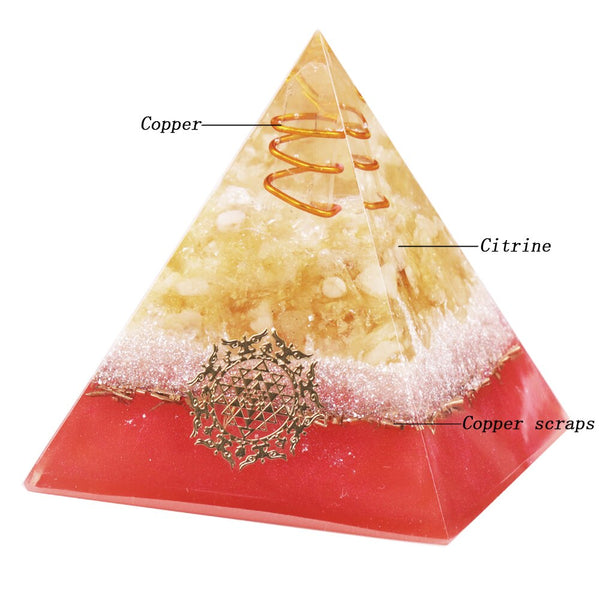 Healing Crystal Orgone Pyramid With Copper Wire  Energy Generator For Emf Protection Mediation Home Office Decor | Vimost Shop.