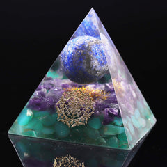 Energy Handmade Lapis Lazuli Sphere Orgone Pyramid Amethyst  Healing Home Office Decor Resin Reiki Gift | Vimost Shop.