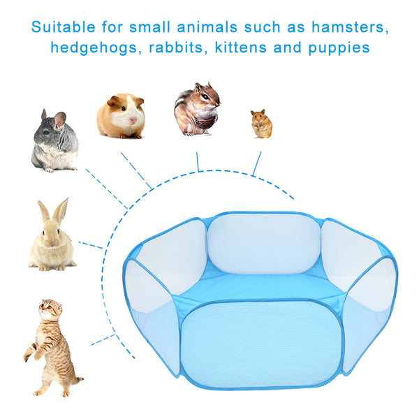 Portable Pet Fence Foldable Small Dog Cat Animal Cage Game Playground Fences for Hamster Chinchillas and Guinea- Pigs | Vimost Shop.