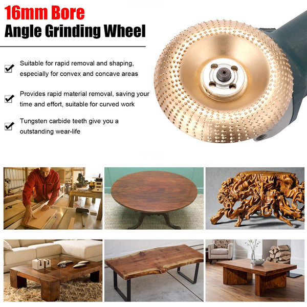 Wood Angle Grinding Wheel Sanding Carving Rotary Tool Abrasive Disc For Angle Grinder Tungsten Carbide Coating Bore 16mm Bore | Vimost Shop.