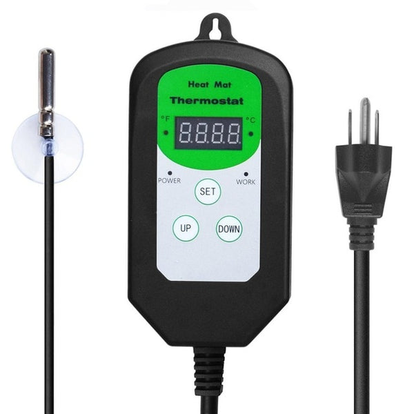 Meterk Electronic Thermostat LED Digital thermoregulator Breeding Temperature Controller Thermocouple with Socket AC 90V~250V | Vimost Shop.